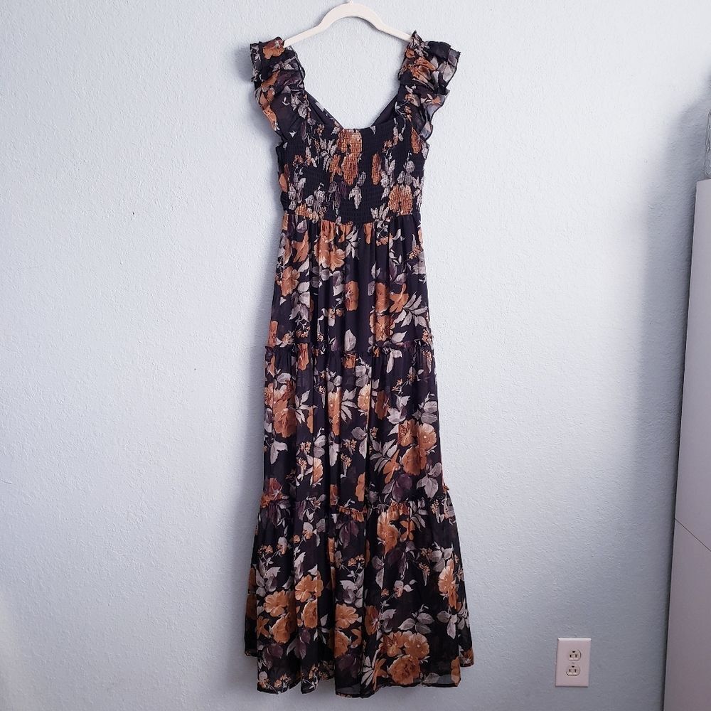 Baltic Born Martina Black And Cooper Floral Maxi Dress - Picture 5 of 5